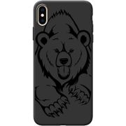 Черный чехол BoxFace Apple iPhone XS Max Grizzly Bear