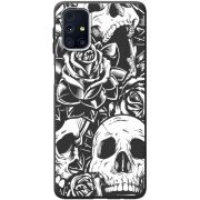 Черный чехол BoxFace Samsung M317 Galaxy M31s Skull and Roses