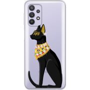 Чехол со стразами Samsung A525 Galaxy A52 Egipet Cat
