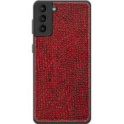 Кожаный чехол Boxface Samsung G991 Galaxy S21 Snake Red