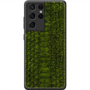Кожаный чехол Boxface Samsung G998 Galaxy S21 Ultra Reptile Forest Green