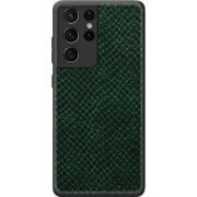 Кожаный чехол Boxface Samsung G998 Galaxy S21 Ultra Snake Emerald