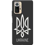 Черный чехол BoxFace Xiaomi Redmi Note 10 Pro Тризуб монограмма ukraine