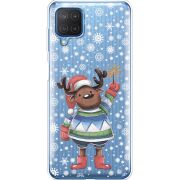 Прозрачный чехол BoxFace Samsung M127 Galaxy M12 Christmas Deer with Snow