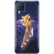 Чехол со стразами Samsung M127 Galaxy M12 Girl with Umbrella