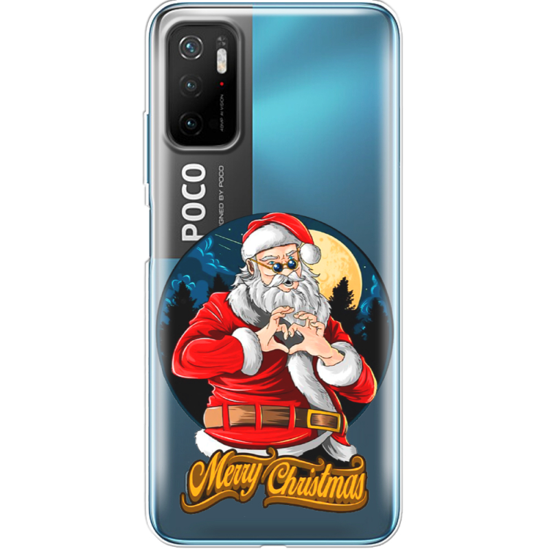Прозрачный чехол BoxFace Xiaomi Poco M3 Pro Cool Santa