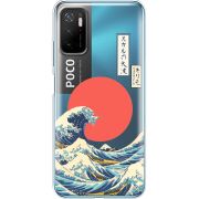 Прозрачный чехол BoxFace Xiaomi Poco M3 Pro Большая волна в Канагаве