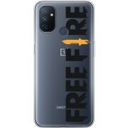 Прозрачный чехол BoxFace OnePlus Nord N100 Free Fire Black Logo