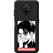 Черный чехол BoxFace Nokia G10 Attack On Titan - Ackerman