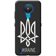 Черный чехол BoxFace Nokia 1.4 Тризуб монограмма ukraine