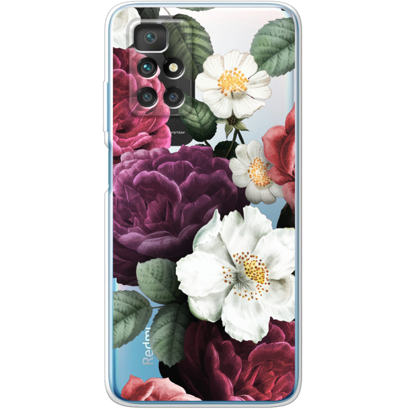 Прозрачный чехол BoxFace Xiaomi Redmi 10 Floral Dark Dreams