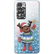 Прозрачный чехол BoxFace Xiaomi Redmi 10 Christmas Deer with Snow