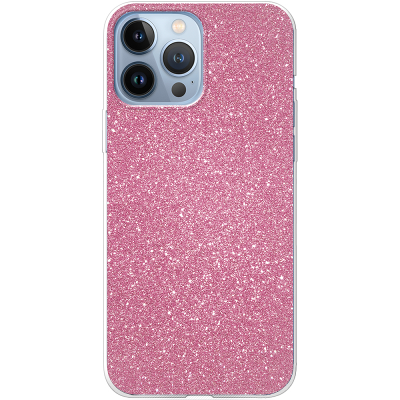 Чехол с блёстками Apple iPhone 13 Pro Max Розовый