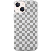 Чехол с блёстками Apple iPhone 13 Шахматы