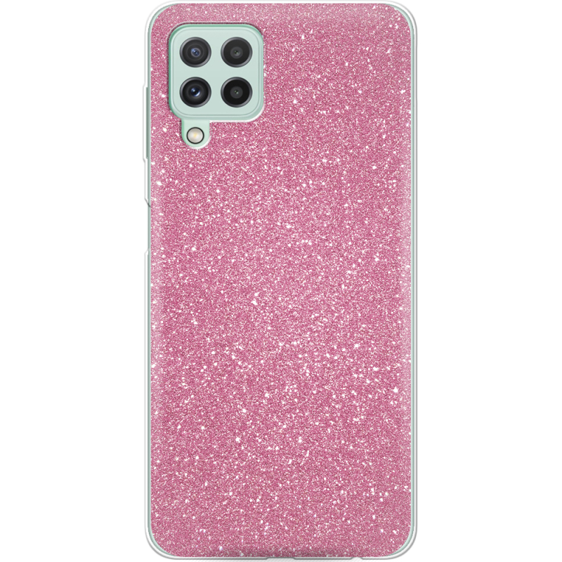 Чехол с блёстками Samsung Galaxy M22 (M225)  Розовый