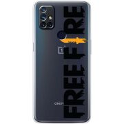 Прозрачный чехол BoxFace OnePlus Nord N10 Free Fire Black Logo