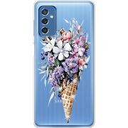 Чехол со стразами Samsung Galaxy M52 (M526)  Ice Cream Flowers