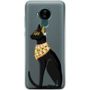 Чехол со стразами Nokia C30 Egipet Cat