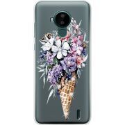 Чехол со стразами Nokia C30 Ice Cream Flowers