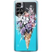 Чехол со стразами BoxFace Xiaomi Poco M4 Pro 5G Ice Cream Flowers