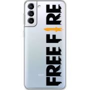 Прозрачный чехол BoxFace Samsung Galaxy S21 FE G990 Free Fire Black Logo