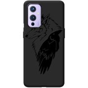 Черный чехол BoxFace OnePlus 9 Wolf and Raven