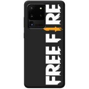 Черный чехол BoxFace Samsung Galaxy S20 Ultra (G988) Free Fire White Logo