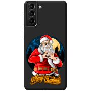 Черный чехол BoxFace Samsung Galaxy S21 Plus (G996) Cool Santa