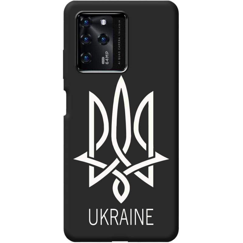 Черный чехол BoxFace ZTE Blade V30 Тризуб монограмма ukraine