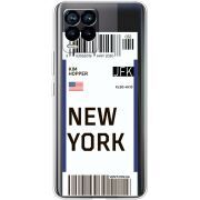 Прозрачный чехол BoxFace Realme 8 Ticket New York