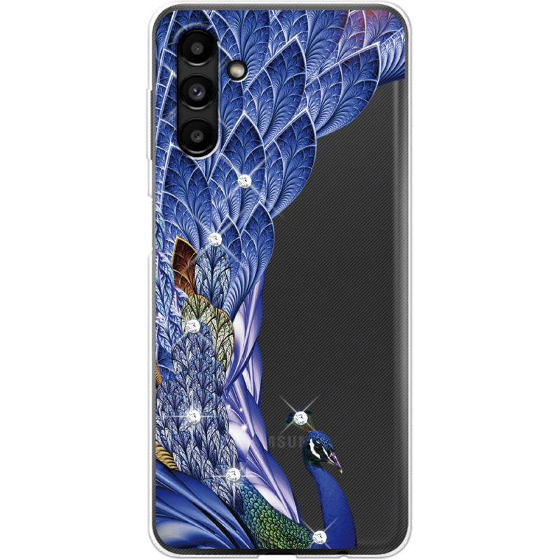 Чехол со стразами Samsung Galaxy A13 5G (A136) Peafowl