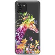 Прозрачный чехол BoxFace Samsung Galaxy A03 (A035) Colorful Giraffe