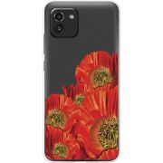 Прозрачный чехол BoxFace Samsung Galaxy A03 (A035) Red Poppies