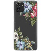 Прозрачный чехол BoxFace Samsung Galaxy A03 (A035) Floral