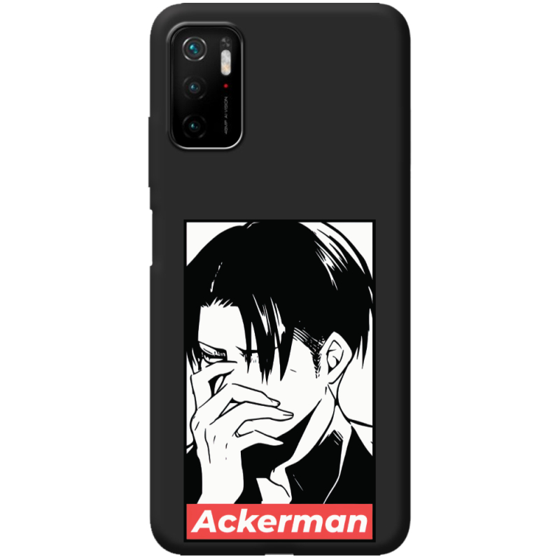 Черный чехол BoxFace Xiaomi Redmi Note 10 5G Attack On Titan - Ackerman