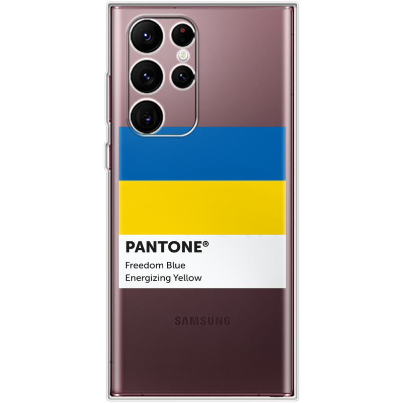 Прозрачный чехол BoxFace Samsung Galaxy S22 Ultra (S908) Pantone вільний синій