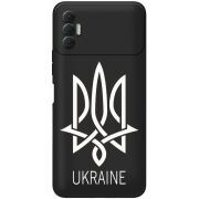 Черный чехол BoxFace Tecno Spark 8P Тризуб монограмма ukraine