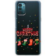 Прозрачный чехол BoxFace Nokia G21 Merry Christmas