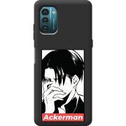 Черный чехол BoxFace Nokia G21 Attack On Titan - Ackerman