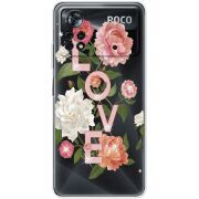 Чехол со стразами Xiaomi Poco X4 Pro 5G Love