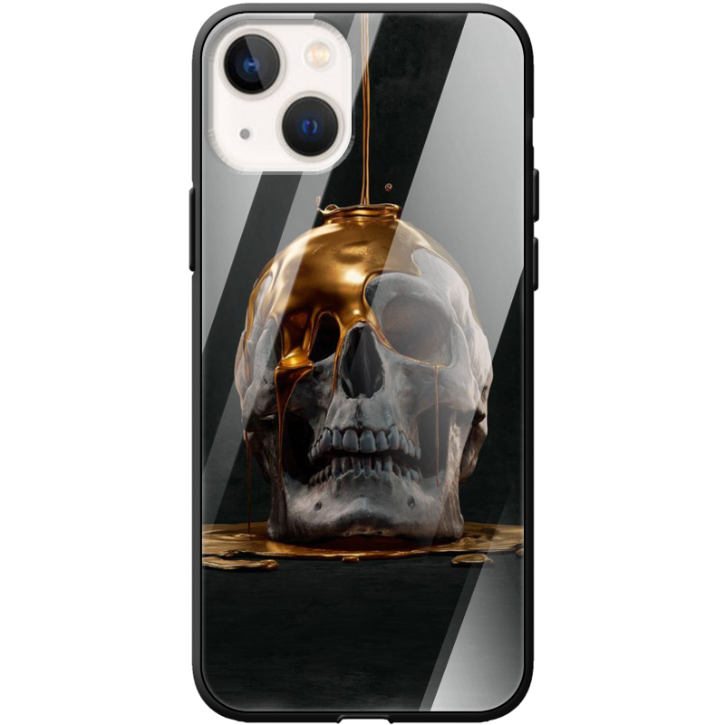 Защитный чехол BoxFace Glossy Panel Apple iPhone 13 Gold Skull