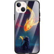 Защитный чехол BoxFace Glossy Panel Apple iPhone 13 Kitten And Fish