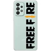 Прозрачный чехол BoxFace Samsung Galaxy A73 (A736) Free Fire Black Logo