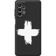 Черный чехол BoxFace Samsung Galaxy A23 (A235) Білий хрест ЗСУ