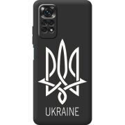 Черный чехол BoxFace Xiaomi Redmi Note 11 / Note 11S Тризуб монограмма ukraine