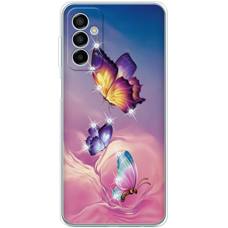Чехол со стразами Samsung Galaxy M23 5G (M236)  Butterflies