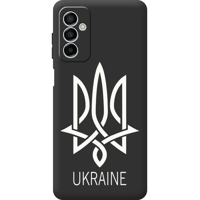 Черный чехол BoxFace Samsung Galaxy M23 5G (M236) Тризуб монограмма ukraine