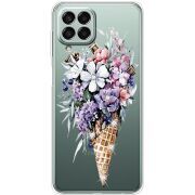 Чехол со стразами Samsung Galaxy M33 5G (M336)  Ice Cream Flowers