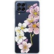Прозрачный чехол BoxFace Samsung Galaxy M53 5G (M536)  Cherry Blossom