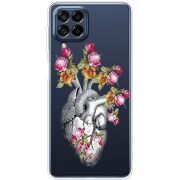 Чехол со стразами Samsung Galaxy M53 5G (M536)  Heart